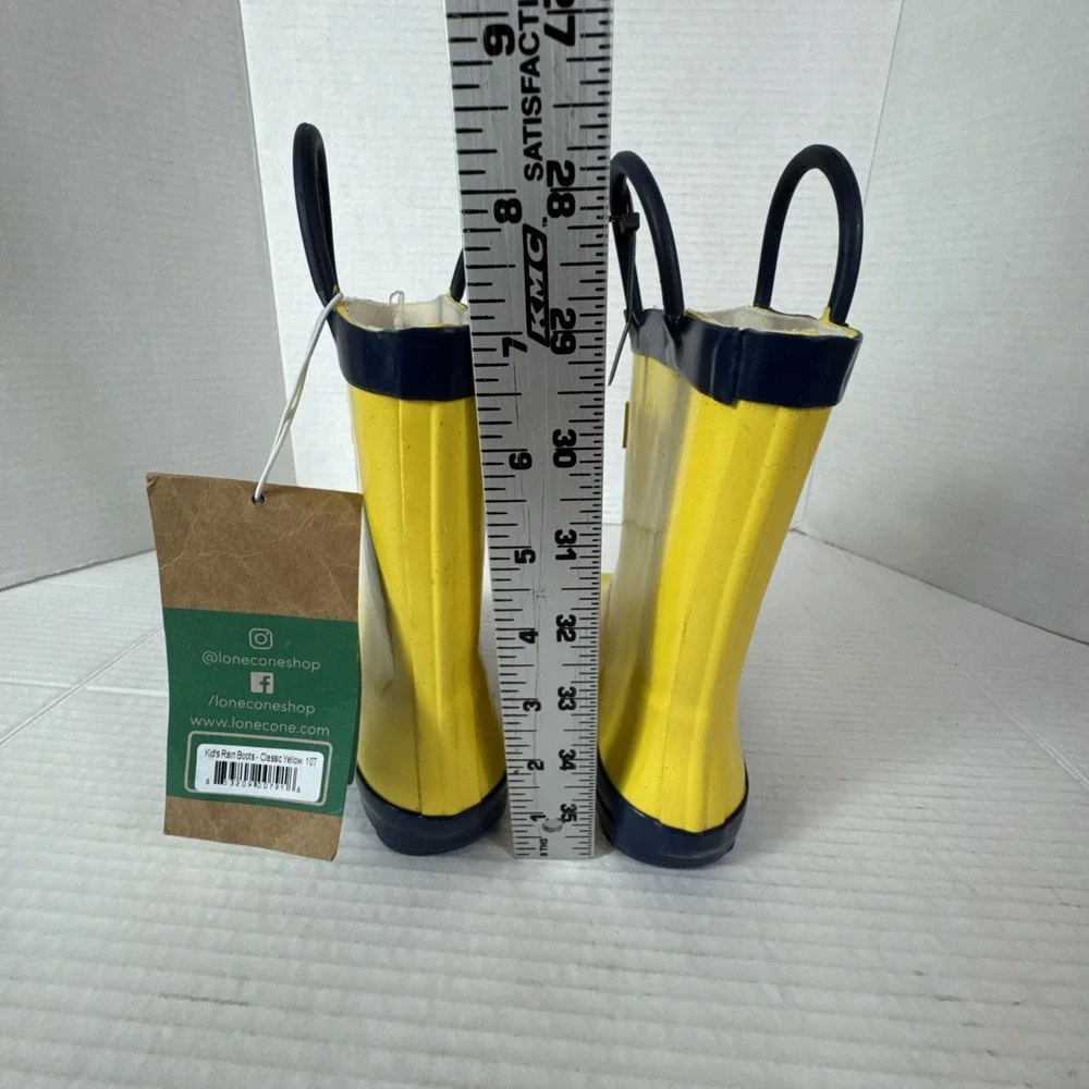 LoneCone Unisex Toddler Kids 10T Rainboots Sunshine Classic Yellow NWOB